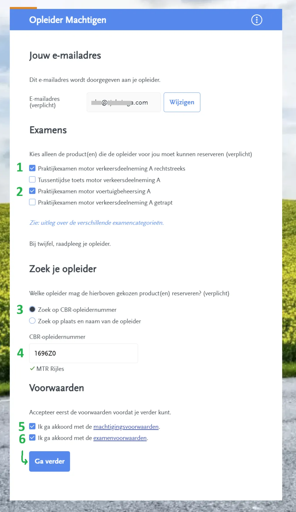 CBR Handleiding stap 5 en 6